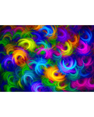 Puzzle Enjoy de 1000 de piese - Pene abstracte de neon - 2